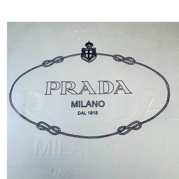 Prada Milano DAL 1913 White Shopping Bag 16X15 Luxury Tote Gift Bag Authentic - Picture 2 of 5